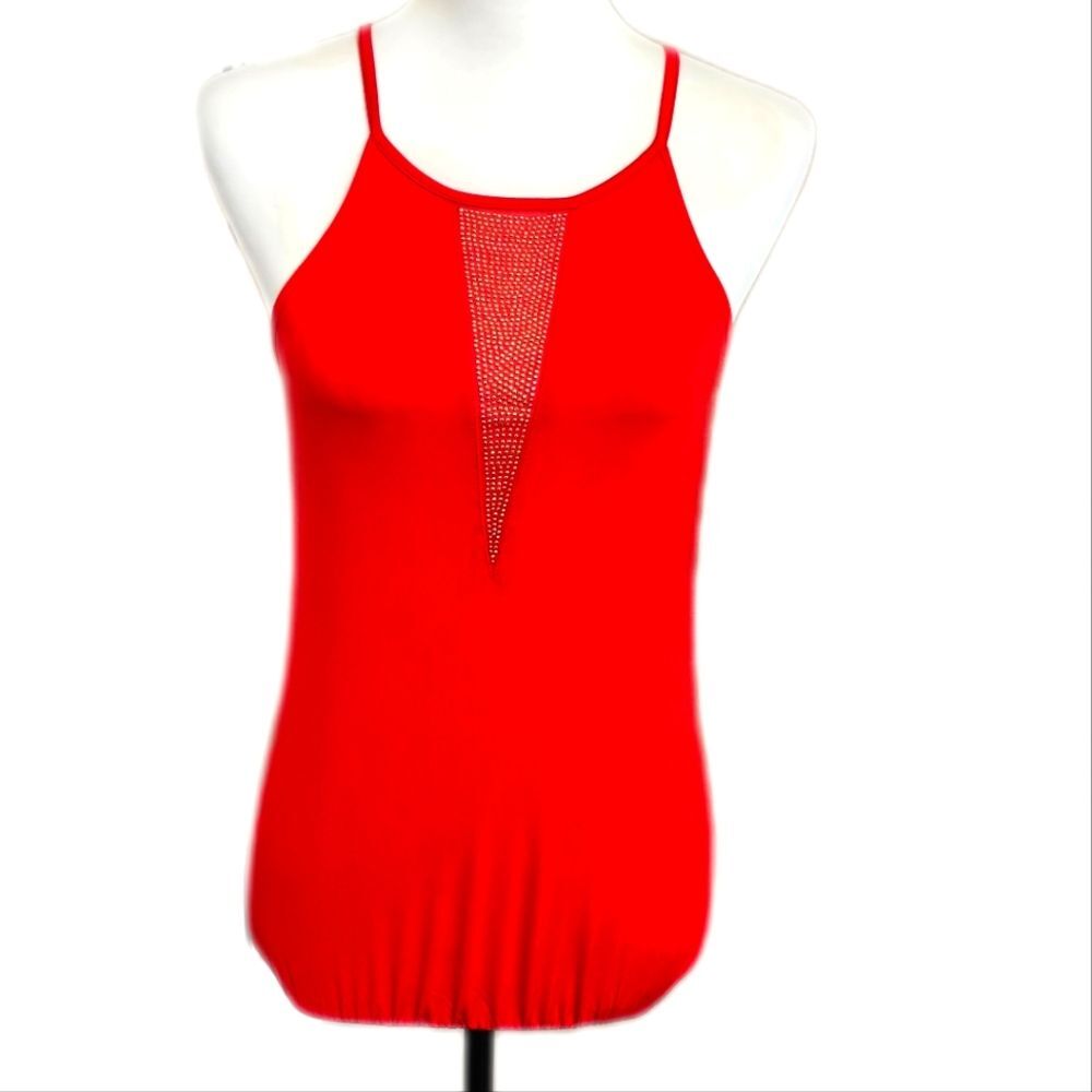 Express red/orange rhinestone tank top - XS